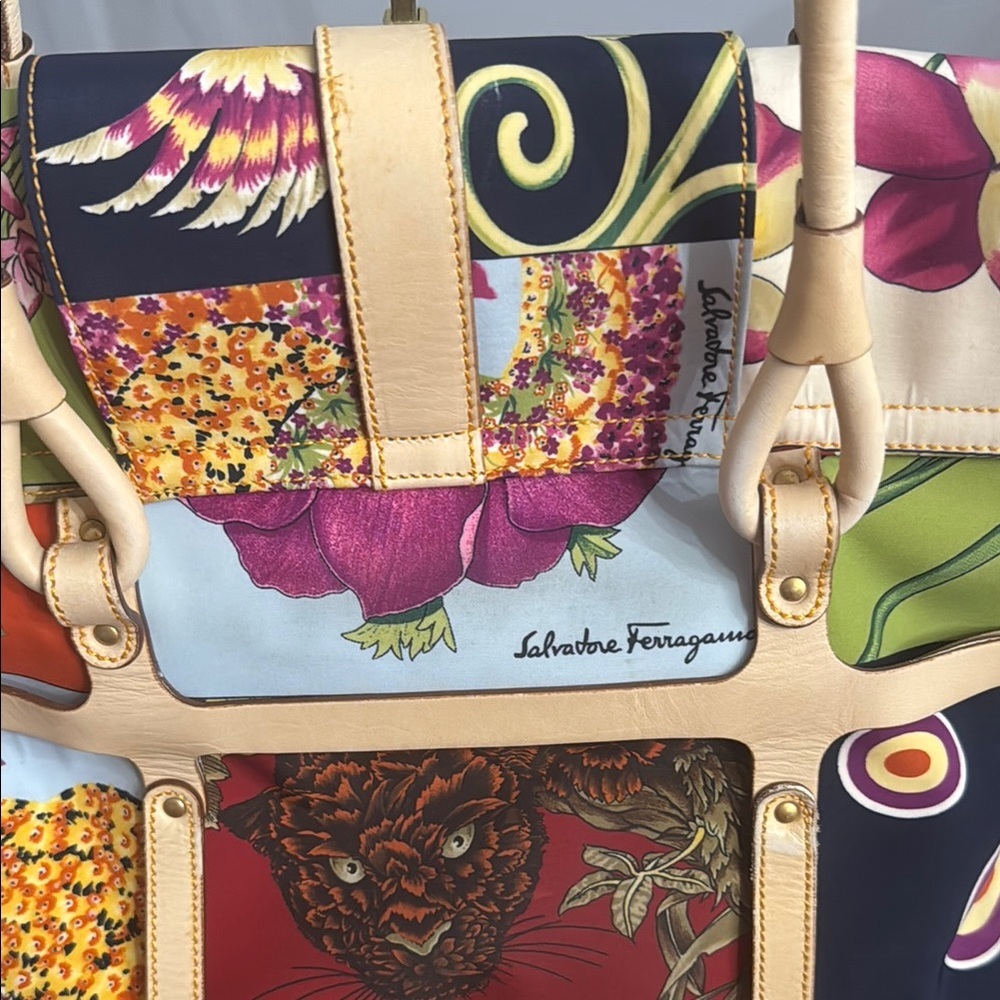 Salvatore Ferragamo Colorful Patchwork Shoulder Bag - Picture 3 of 8